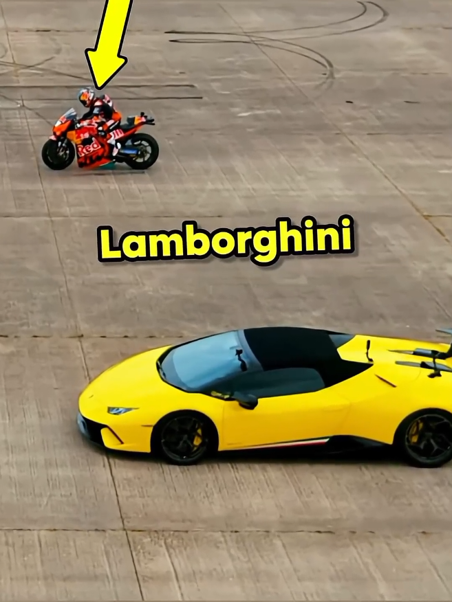 Is Lamborghini really faster than Moto GP? #moto #motogp #racing #redbullracing #bikelife 