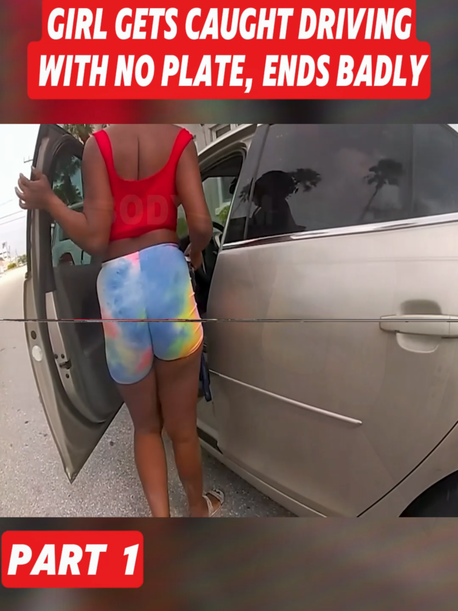 Girl Gets Caught Driving With No Plate, Ends Badly P1 #cops #crime #policeofficer #copsoftiktok #bodycam #trending #viral