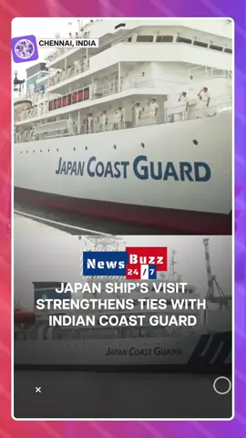 🇯🇵🤝🇮🇳 Japan Coast Guard Ship Docks in Chennai, TamilNadu, INDIA! As part of its Global Voyage Training, Japan’s Coast Guard ship Itsukushima arrived at Chennai Port, India. Aimed at strengthening ties between JCG and ICG, the visit saw heartwarming moments as students waved both Indian & Japanese flags in welcome. 🌊⚓ #IndiaJapan #ChennaiPort #JapanCoastGuard #ICG #JCG #Itsukushima #MaritimeDiplomacy #GlobalTrainingVoyage #IndoPacific #NewsBuzz247 #IndianNews #JapanNews #Tamil #tamilNadu #Chennai #ChennaiNews 