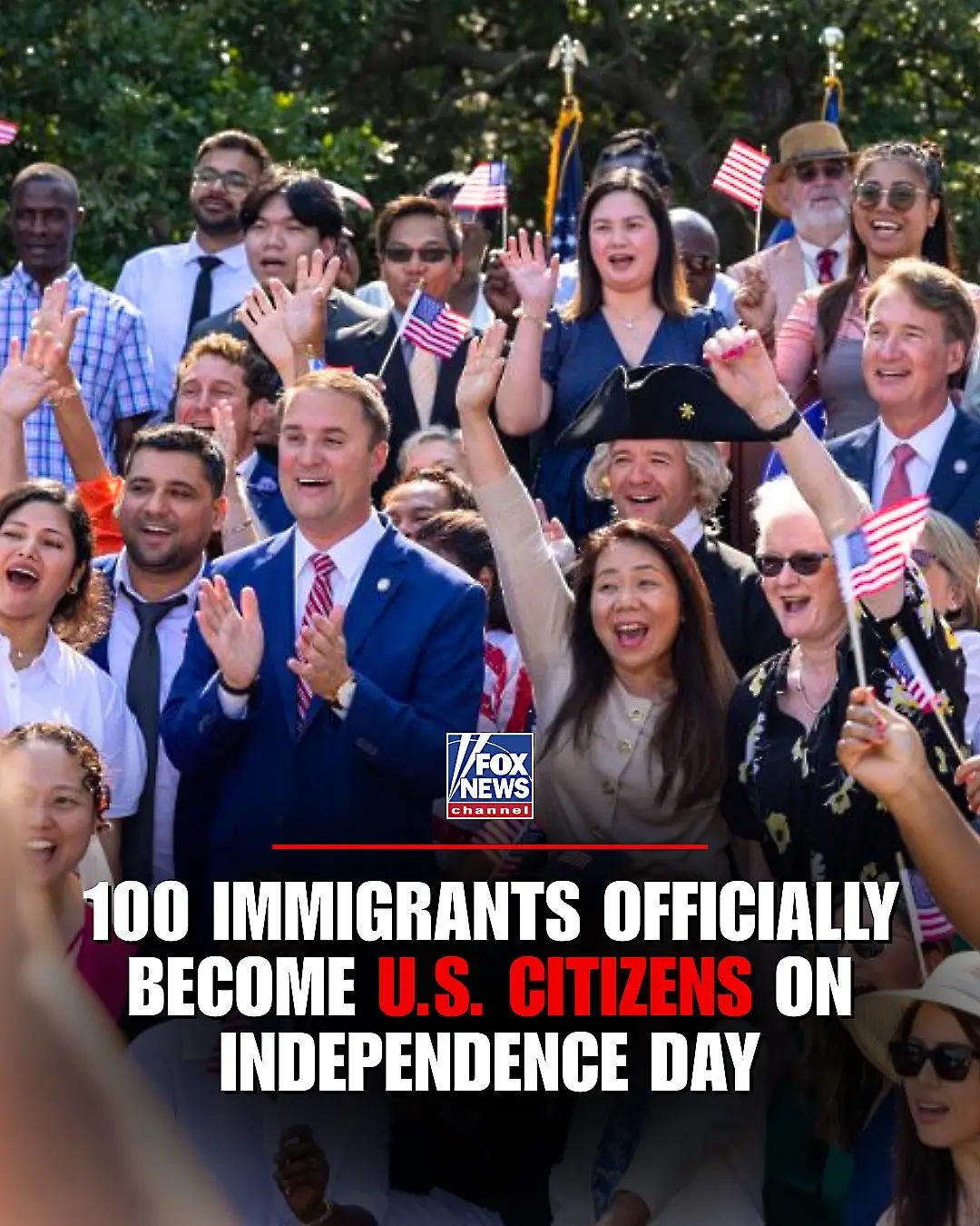 100 new U.S. citizens — including 15 service members — took the Oath of Allegiance on the 4th of July at Fort Monroe, Virginia.