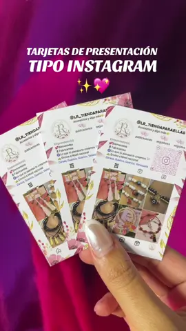 Tarjetas de presentación tipo Instagram💖✨ una nueva forma de conectar con tu público 😍#tarjeteria #presentation #objetivos #publicidad #publico #paratii #fypシ゚ #ComproDoPequeno 