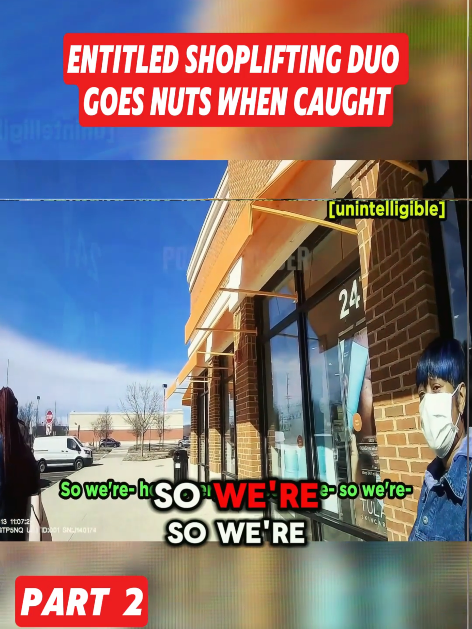 Entitled Shoplifting Duo Goes Nuts When Caught P2 #cops #copsoftiktok #police #policeofficer #bodycam #foryoupage❤️❤️ #trendingvideo