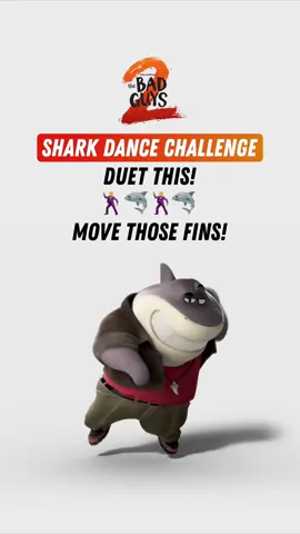 He may panic under pressure...But he pops off to the beat. 🕺 Duet if you’d steal the spotlight too. Check out #TheBadGuys2 Mr. Shark Dance CapCut template at link in bio. #MrSharkDanceChallenge