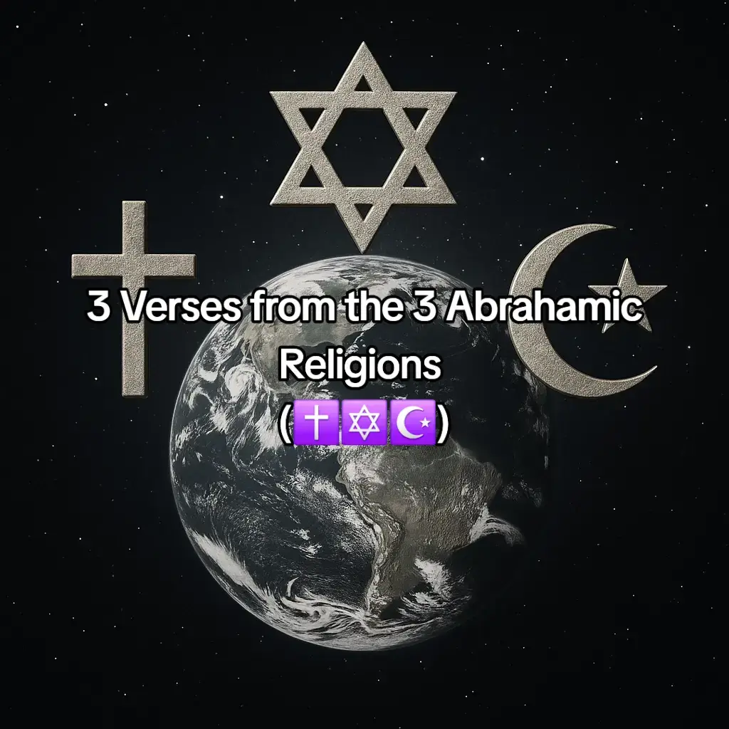 #WorldReligions #AbrahamicReligions #Christianity #Judaism #Islam #Bible #Tanakh #Quran #Strength #Unity #Peace #1World 