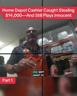 Home Depot Cashier Caught Stealing $14,000—And Still Plays Innocent #cops #police #copsusa🚔🇺🇸 #policeofficer #foryou 