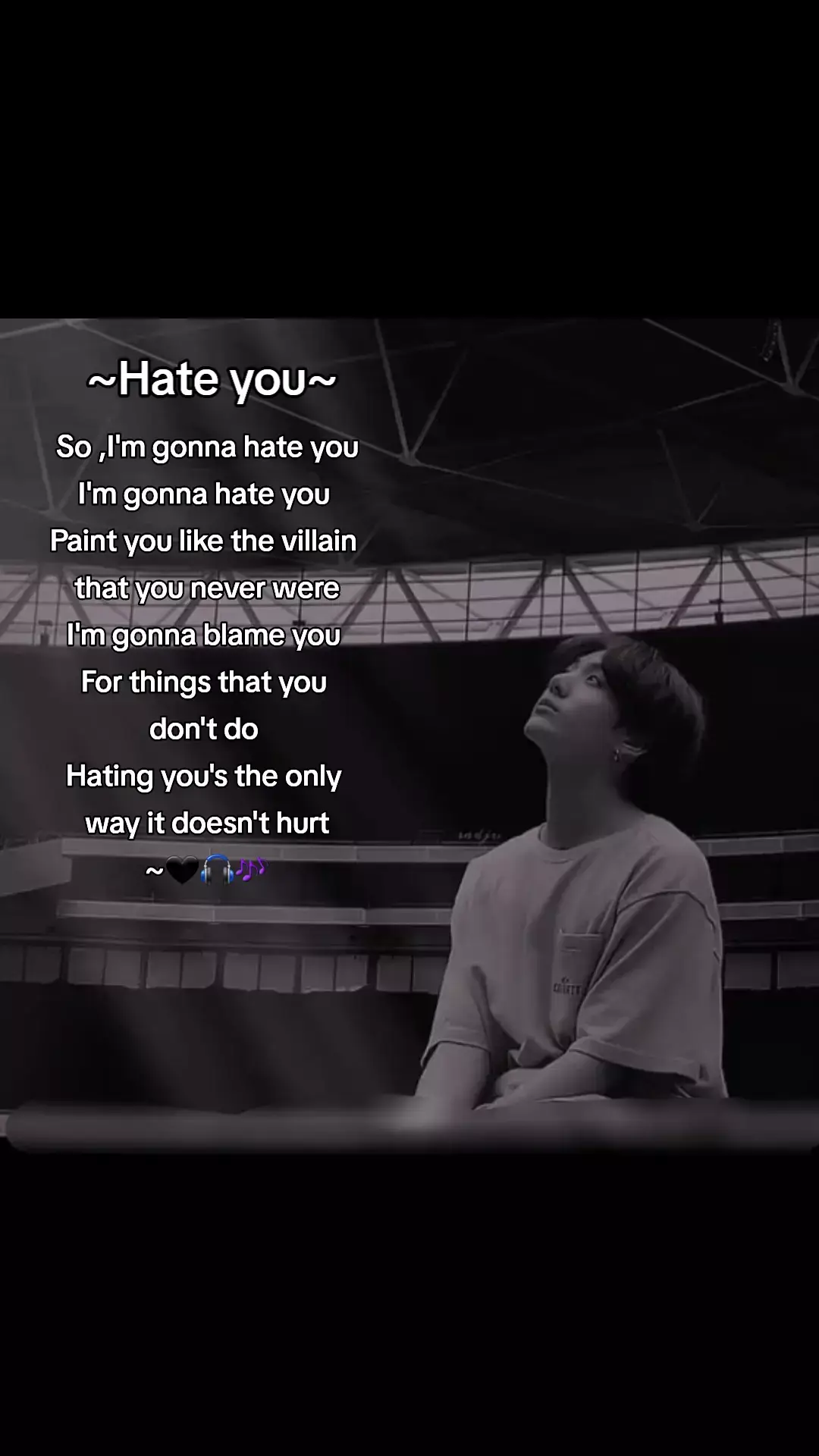 Hate you by Jungkook ..🖤🎧 #golden album #songlyrics #Southkorea #BTS #fypシ #dontunderviewmyvideos #jungkook #🎧🖤🎵🎶________ 