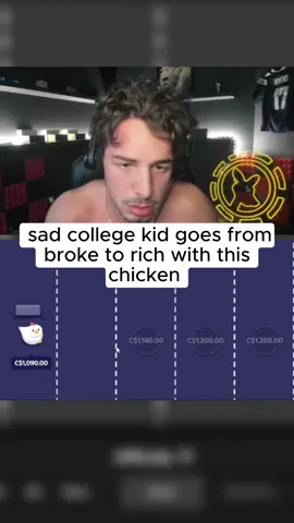 Sad college kid goes from broke to rich with this chicken! #streamer #kickstreaming