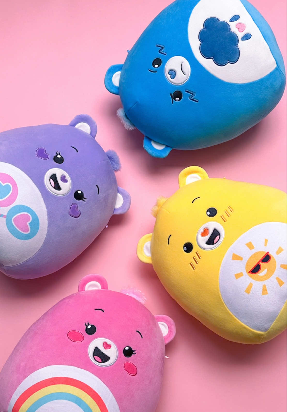 in squish-heaven with this new drop🤭☁️ #carebears #squishmallowsxcarebears #bearybesties 