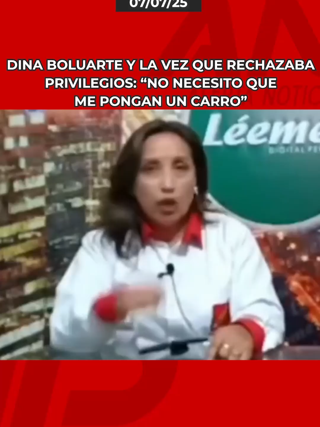 🚨#ATENCIÓN||| 🔴Dina Boluarte y la vez que rechazaba privilegios: “No necesito que me pongan un carro” Dina Boluarte, presidenta actual del Perú se encuentra en el ojo de la tormenta luego de que se difundiera en redes sociales una entrevista cuando era candidata por Perú Libre donde aseguraba que no necesitaba privilegios si es que llegaba a ser elegida. 📍Sigue a ANP para más información #DinaBoluarte #PCM #gobiernodelperú #anpnoticias