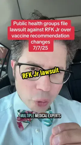 Public health groups file lawsuit against RFK Jr over vaccine recommendation changes. #vaccine #tiktokdoc #LearnOnTikTok 