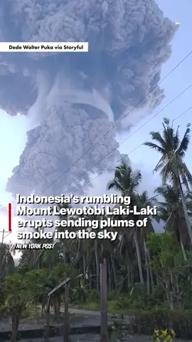 Monday’s eruption was one of Indonesia’s largest volcanic eruptions since 2010 when Mount Merapi, the country’s most volatile volcano, erupted on the densely populated island of Java.