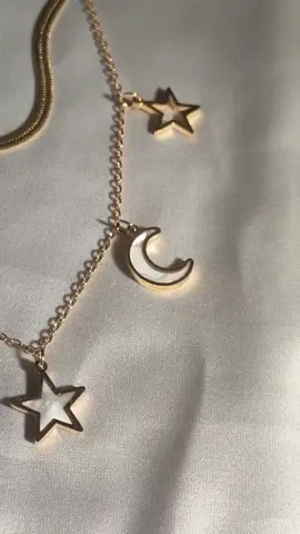 Stars and moon necklace ✨🌙                  #stanlesssteel #accessories #necklace 