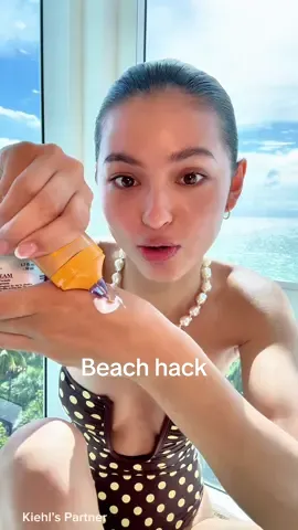 As soon as I learned this my life has been changed for the betterrrr🤭✨✨🤓🌊🏖️@Kiehl's Since 1851 #kiehlspartner #beachhacks #skincare 