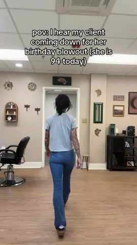 Ruby is my girllllll #assistedliving #hairstylist #birthday 