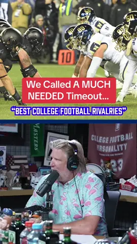 EBO had to call his @nascar timeout after this college football rivalries discussion… #CollegeFootball 