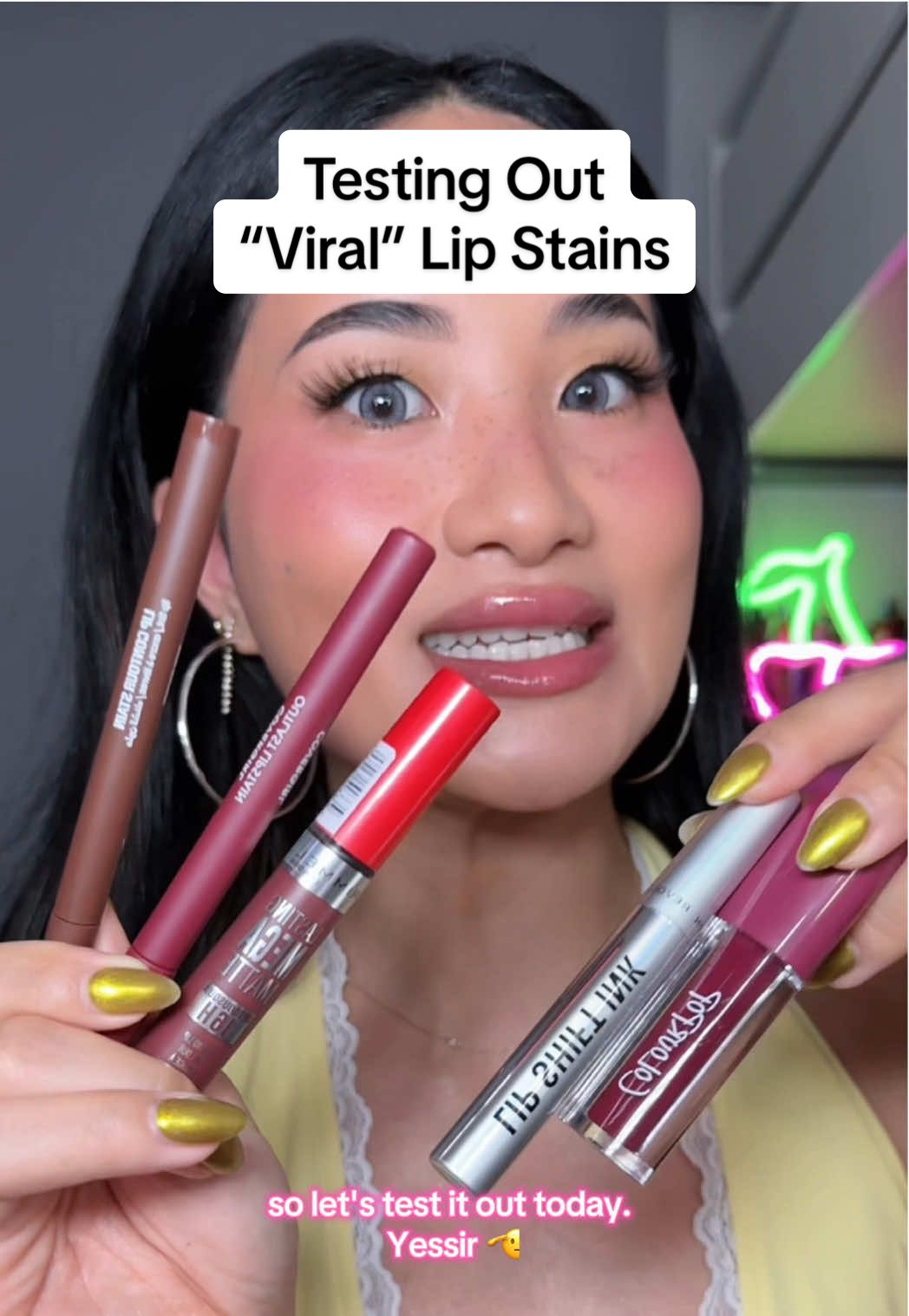 Yo I had no expectation for this drugstore lip stain but gahhhh dayum 🫠🫤🫨🫵🏼 #lipstain #lip #makeuptest #weartest #viralmakeup 