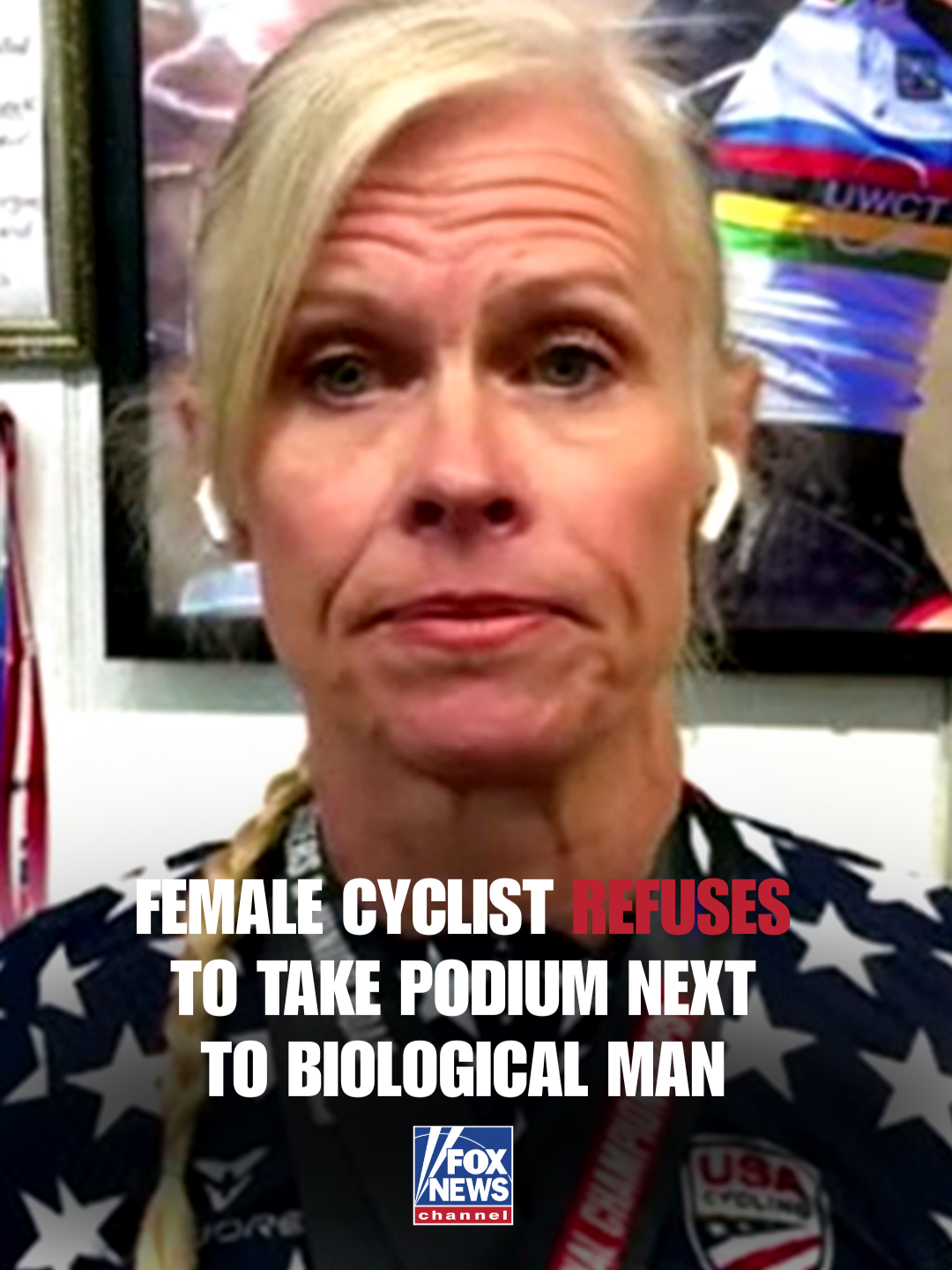 Female cyclist Julie Cutts Peterson defends herself after refusing to share the podium with a biological man: “I can say that, I have freedom of speech.”