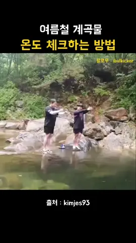 여름철 계곡물 물 온도 체크 법  #계곡 #웃긴 #웃긴짤 #개그 #인기 #추천 