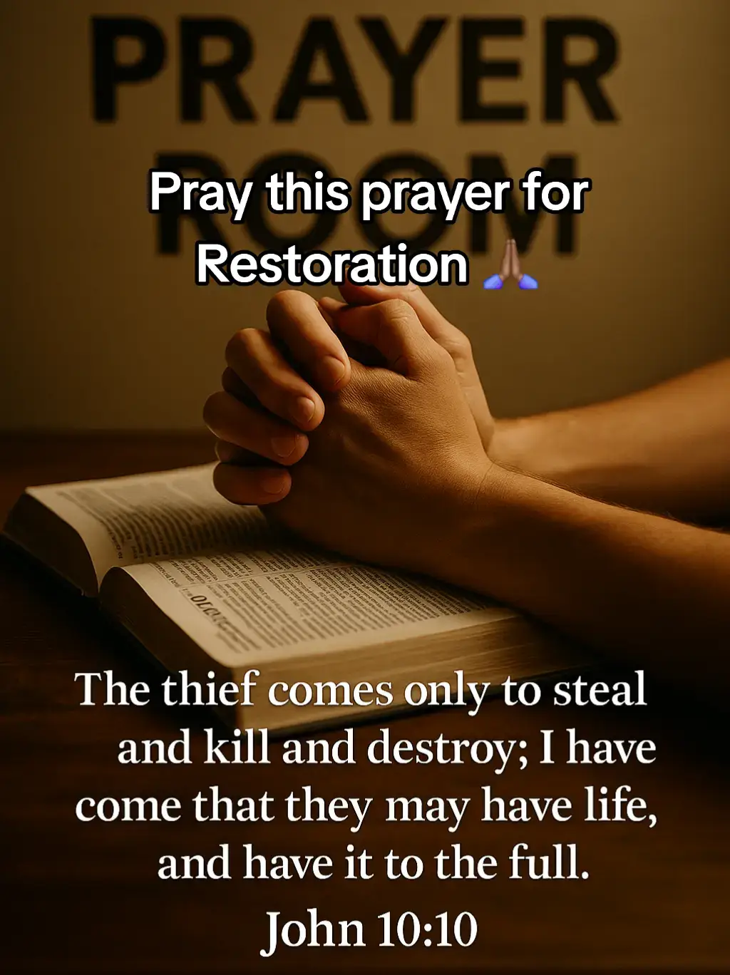 #jesuslovesyou #prayerworks #Christiantok #powerfulprayer #payers #prayerforrestoration #bible #verseoftheday #prayeroftheday #wordoftheday #fyp #foryoupage 
