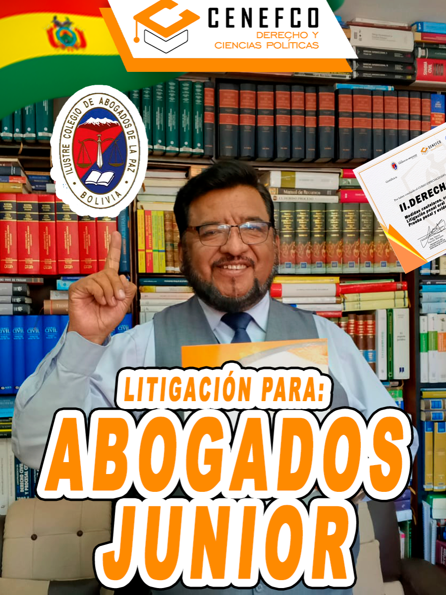 💥 Domina la Litigación en tus Primeros Casos ⚖️ PARA MAS INFORMACIÓN DÉJANOS TU NÚMERO EN LOS COMENTARIOS O POR MENSAJE PRIVADO🙌 #bolivia🇧🇴 #clasesvirtuales #zoom #CENEFCO #abogados #abogadostiktok