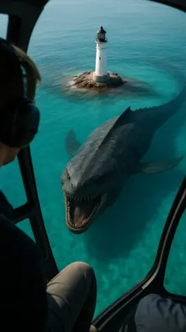 The Giant Sea Monster Cought By Camera Near By Lighthouse #creatorsearchinsights #seamonster  #lighthouse #videoviral #fyp 