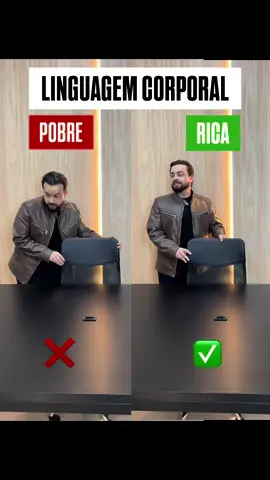 🪑 A forma como você se senta fala muito antes mesmo de você abrir a boca. No primeiro vídeo: cadeira puxada de qualquer jeito, corpo largado e mãos escondidas embaixo da mesa. Postura pobre. No segundo: cadeira ajustada com firmeza, mãos visíveis, presença ativa na conversa. Postura rica. Depois, temos a clássica cena da pessoa girando a cadeira sem parar… 👉 Ansiedade, nervosismo e zero controle. Agora compara com quem senta firme, olha nos olhos, se posiciona e responde com segurança. Isso é linguagem corporal rica. ⚠️ Não tem nada a ver com dinheiro. Tem a ver com presença, confiança e postura. 📌 Na dúvida, sente-se como quem sabe que tem algo importante pra dizer. #comunicação #oratória #falarempúblico #sucesso #foco 