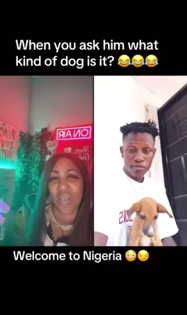 He said it’s a local Nigerian dog 😳😂it doesn’t have a name 🤷‍♀️😂😂#fyp #fy #nigerian #dog #lol #viralvideo he making me nervous 😳😳