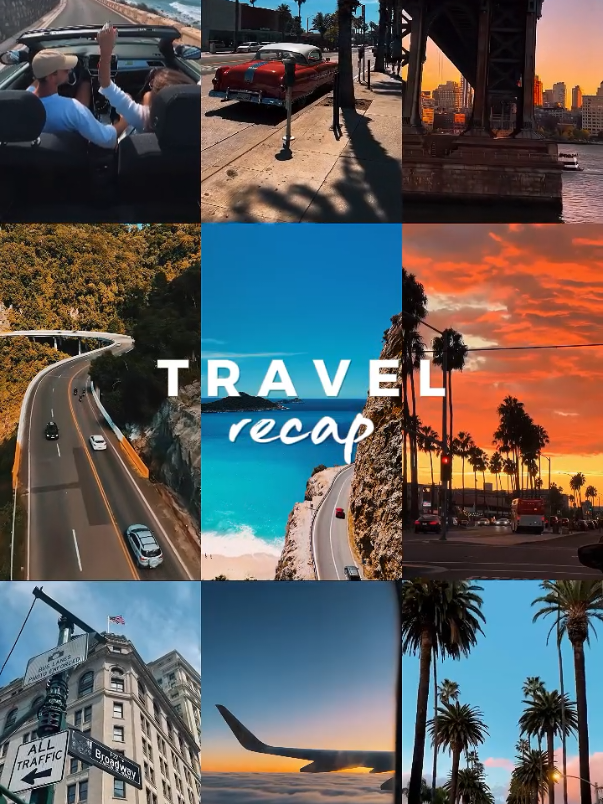 CapCut Travel recap Template-Just click 
