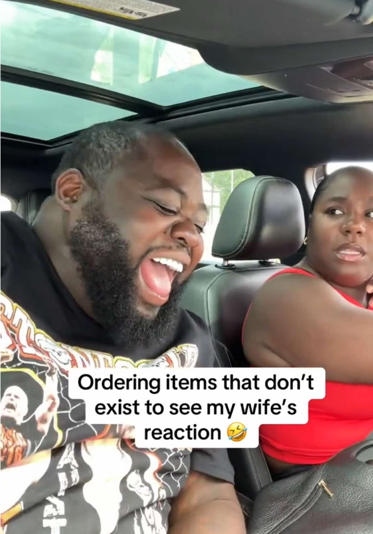 I can’t believe she ain’t catch on at first 🤣 #reaction #fyp #husbandwife #funny #Foodie 