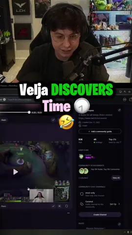 when Velja discovered TIME🤣 #losratones #caedrel #velja #thebausffs #nemesis #rekkles #crownie #leagueoflegends #fyp #creatorsearchinsights 