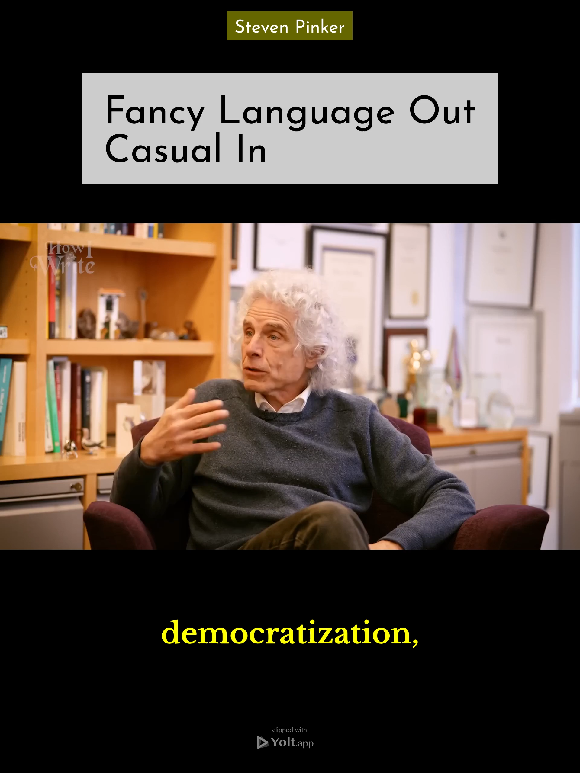 Fancy Language Feels Weird - Steven Pinker #language #democratization #hierarchy #authenticity