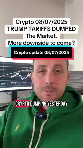 #bitcoin #crypto update 08/07/25. trump tariffs dumping the market ? #btcnews #cryptok #altcoins 