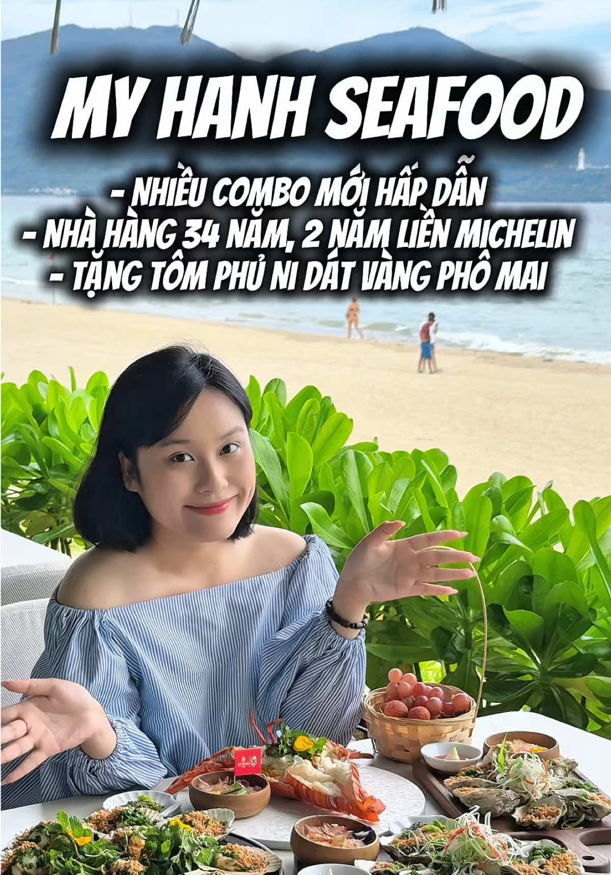 Nhà hàng Mỹ Hạnh SeaFood hơn 34 năm, 2 năm liền đạt Michelin có view biển siêu đẹp view đắt giá #myhanhseafood #haisan #danang #reviewdanang #xuhuong #xuhuong2025 #ancungtiktok #anngoncungtiktok #mammamdanang #milkhaydi 