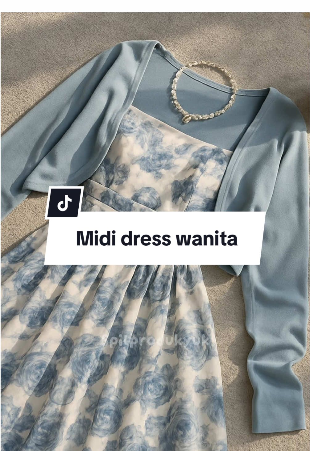 Rekomendasi midi dress kekinian #outfitwanita #dailyoutfits 