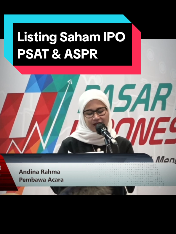 listing saham IPO PSAT dan ASPR keduanya bagus LG Ara target 2000 ASPR xa PG hati hati keduanya suka ngagetin😬 #pasarmodal #bursaefekindonesia #sahamipo #IPO #sahamprofit #investasisaham #investasi #saham #tradingsaham #ipo #belajarsaham #sahamsyariah #ihsg #idx 