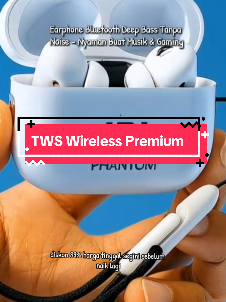 Headphone Bluetooth TWS Suara Jernih & Bass Nendang – Anti Delay & Baterai Awet! #TWSViral2025 #EarphoneBassDalem #HeadsetMurahBerkualitas #NoNoiseAllVibes #ShopeeTechFinds