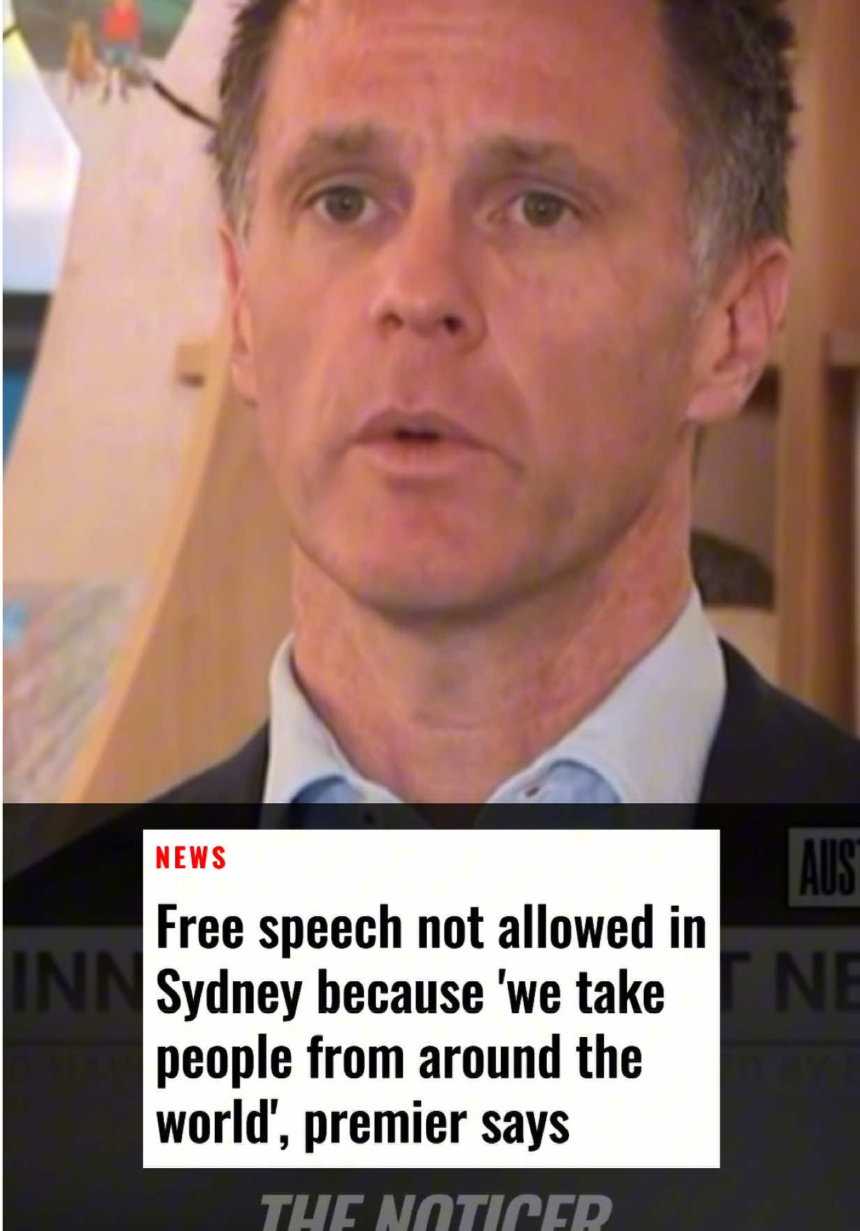NSW Premier Chris Minns says that although Sydney “takes in people from all over the world,” it’s your responsibility to live harmoniously amongst them. And if you have a problem with that, too bad, because “you don’t have the same freedom of speech that they have in the US.” (Via @Australians vs. The Agenda)