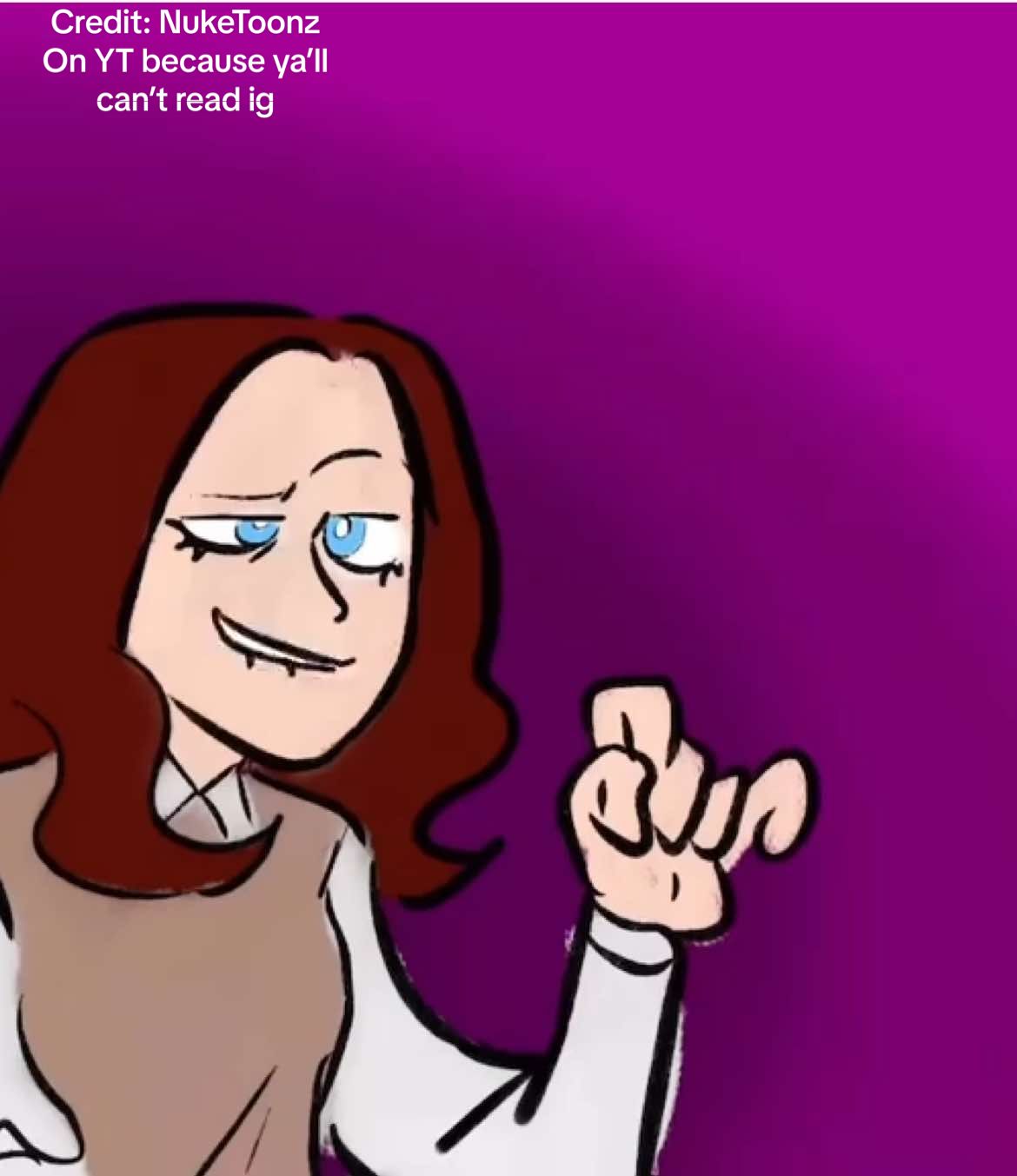 “I’d be the only one left standing” yeah right midgan Credit: NukeToonz on yt   #m3gan #fnaf #megan 