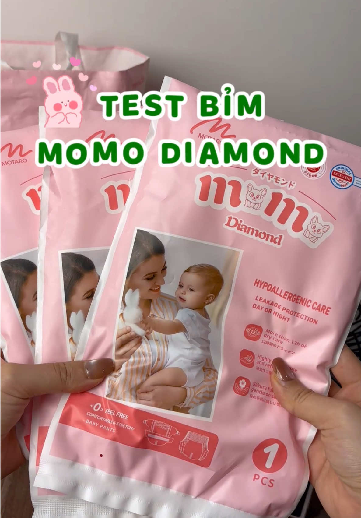 Cùng tui unbox và test bỉm momo diamond nhaaaa 🥰 #momodiamond #motaro 