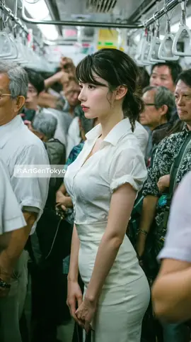 満員電車の憂鬱 #ai #rushhour #beauty #aigirl #ai美女 
