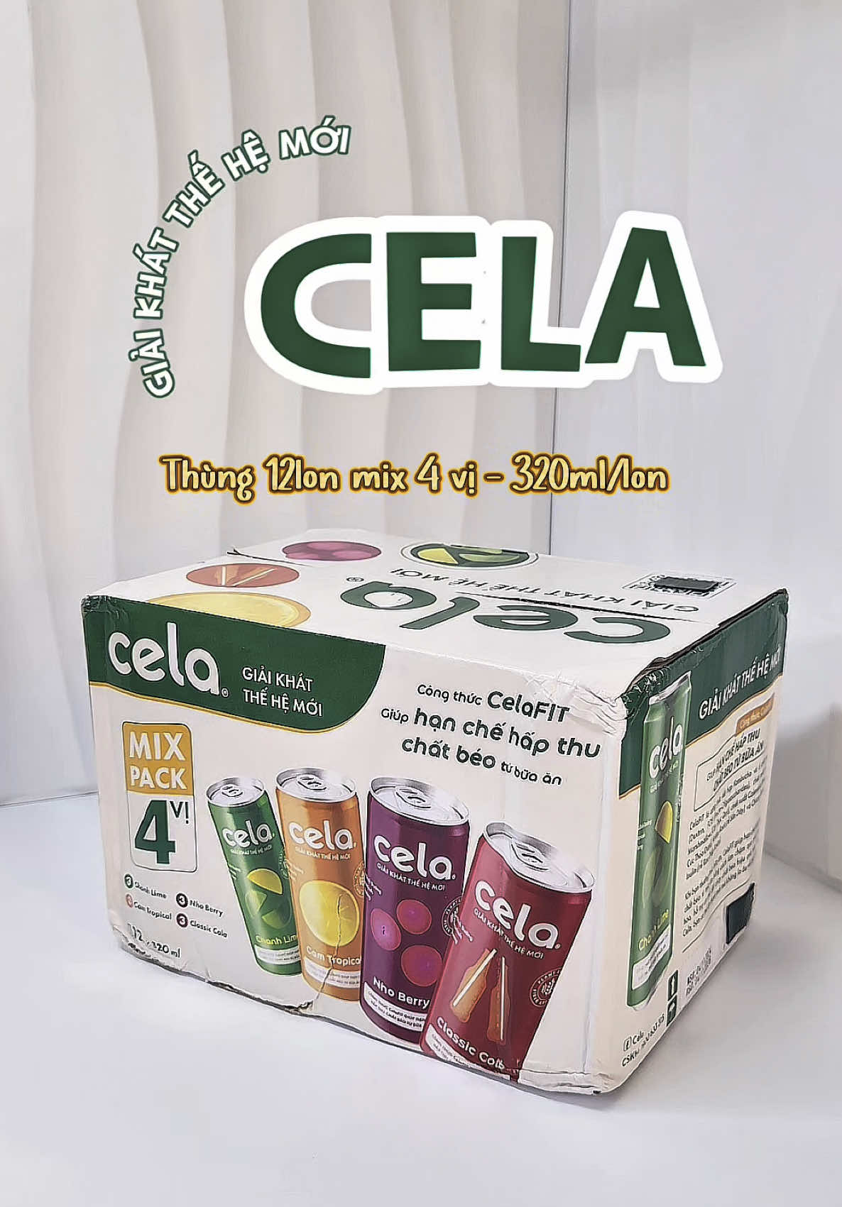 Cela — phiên bản healthy, giải pháp hoàn hảo cho ai mê nước ngọt mà sợ đường! Thơm mát, ít calo, gu mới của hè này 🥰 #CelaHealthyDrink  #celaFIT #giaikhatthehemoi #giaikhatcela #meiemsoc #reviewanngon #xh #xuhuong #tiktokviral #ilovetiktok 
