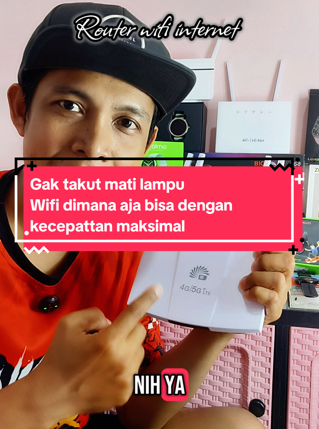 Gak takut mati lampu Wifi dimana aja bisa dengan kecepattan maksimal #modem  #ruter  #router  #internet 