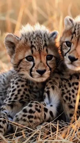 ##CheetahCubs #BabyGeparden #AnimalTok #WildlifeVideo #CuteAndFast #FYP 