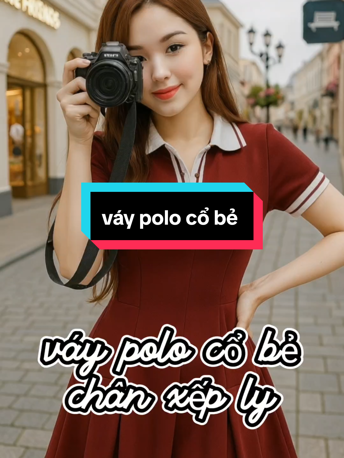 #váy polo cổ bẻ chân xếp ly#giađìnhnhàkun #thoitrang #thoitrangnu #xuhuongtiktok 