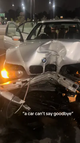 i’m so upset by this :/ but in the end the car saved my life😕 rest in peace my baby 💔💔 #bmw #carcrash #e39 