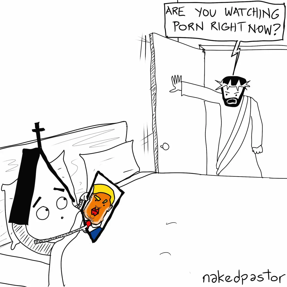 The Church is tempted by and sometimes lusts after authority, power, and control. #tacotuesday #trumpcartoon #politicalcartoon