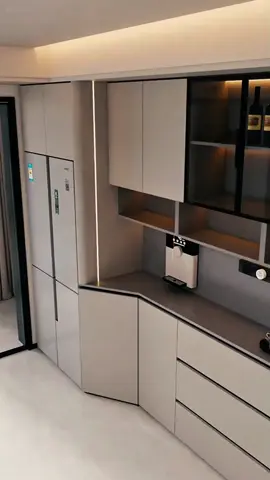 Modern Kitchen Pull Wall Cabinet Design | Smart Storage with Fridge & Glass Display Discover the ultimate modern kitchen pull wall cabinet design perfect for American-style homes! 🏡✨ This smart setup includes: ✅ A spacious fridge area ✅ Sleek pull-out wall cabinets for easy access ✅ A stylish glass cabinet for decor or spices ✅ A functional countertop for quick use Whether you're remodeling your kitchen or planning a new one, this layout adds elegance, space-saving, and modern functionality! 👍 Like, share & save this design idea for your dream kitchen. 🔔 Follow for more stunning home and kitchen designs! #MKDesign #KitchenIdeas #HomeDesign #InteriorDesign #KitchenDesign #ModernKitchen #USHomeDesign #KitchenRemodel #CabinetDesign #PullWallCabinet #GlassCabinet #SmartKitchen #KitchenInspo #HomeRenovation #KitchenStorage #AmericanHomes #InteriorDecor #KitchenOrganization #KitchenGoals #FridgeCabinet #MinimalistKitchen #CountertopDesign #KitchenMakeover #DesignIdeasUSA 
