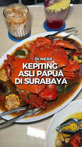 KEPITING PAPUA HADIR DI SURABAYA✅🤤 Wahh baru ini nemu resto seafood yg kepitingnya jauh jauh dari papua dgn harga yg masih masuk akal, 90rb per 1 kepitingnya👍 Baru buka di merr namanya 📍KOPITHINK  #kulinersurabaya #kulinersby #listmakananbestie #kulinermurahsurabaya #kepitingsurabaya #seafoodsurabaya #restoseafood 