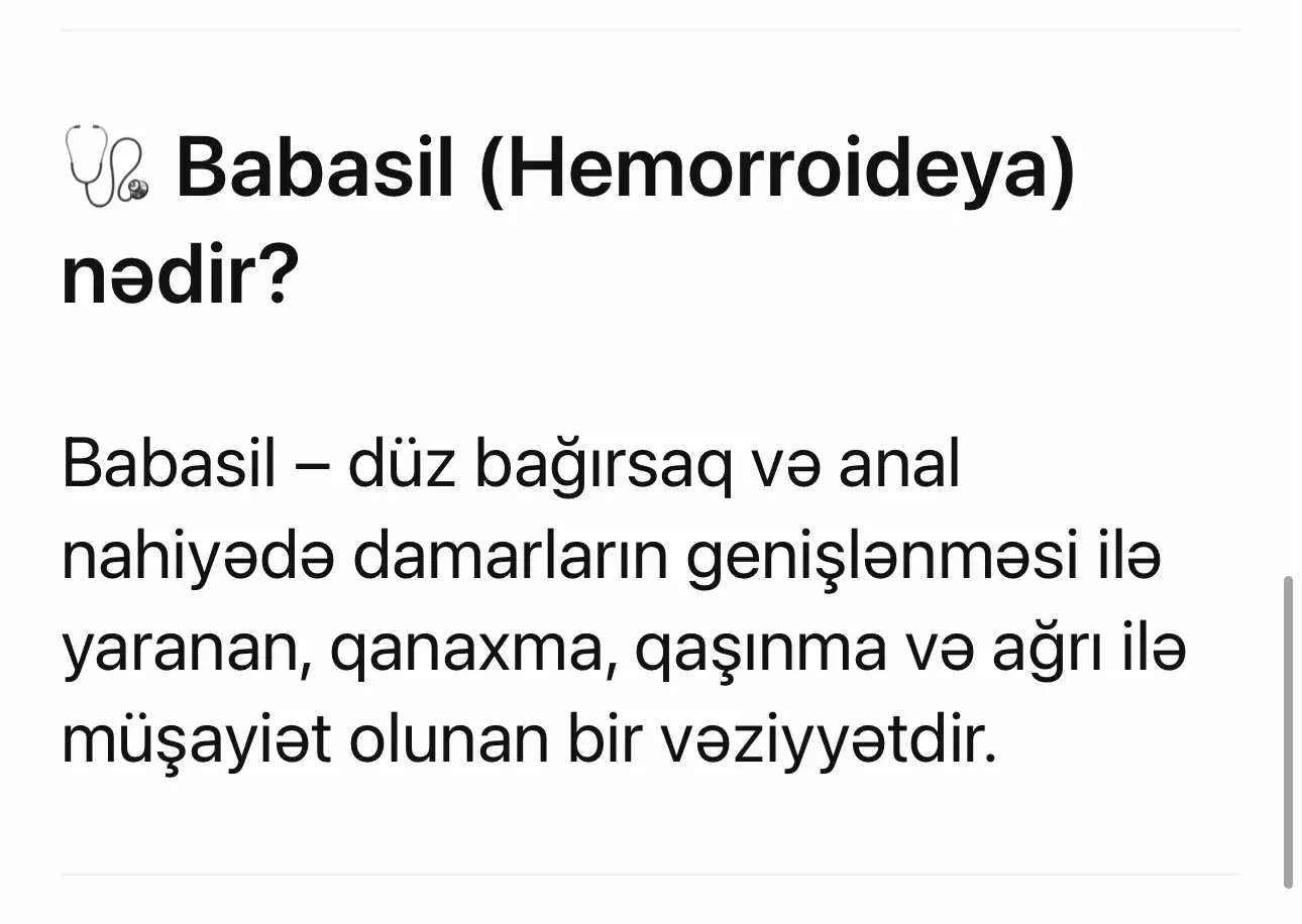 #hemorroides #sağlamlıq #kəşfet 