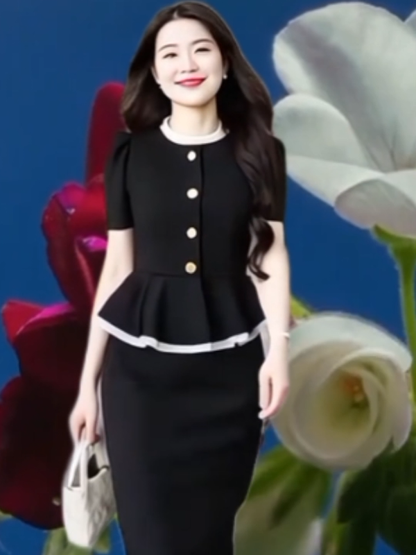 váy thiết kế rosy v64 dáng bút #vay #vayxinh #vaycuoi #vaydep #vaynu #thoitrangnu #hientien 